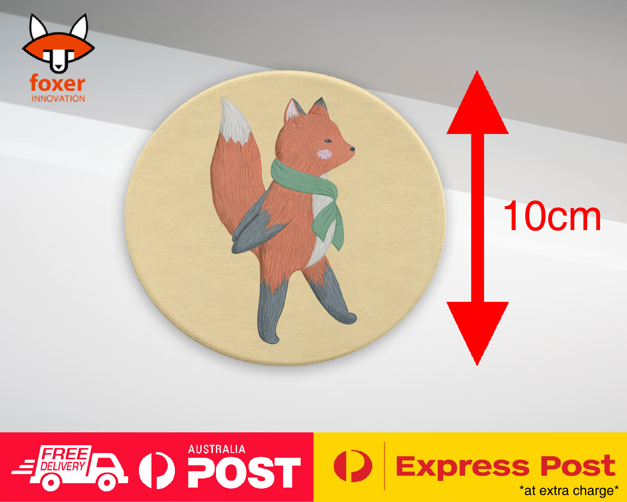 COASTER COFFEE DRINKING MAT|FOX SKETCH ART 2