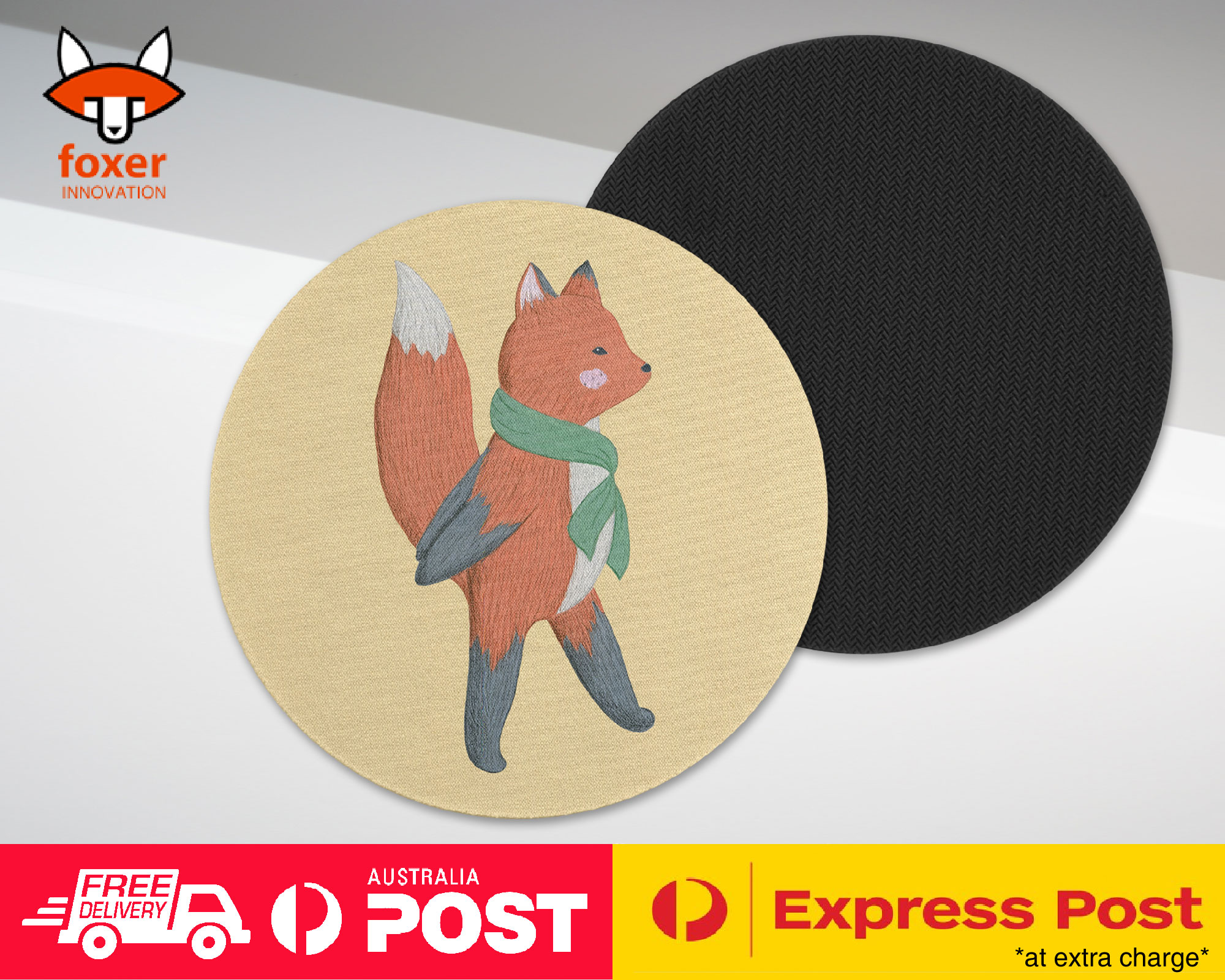COASTER COFFEE DRINKING MAT|FOX SKETCH ART 2