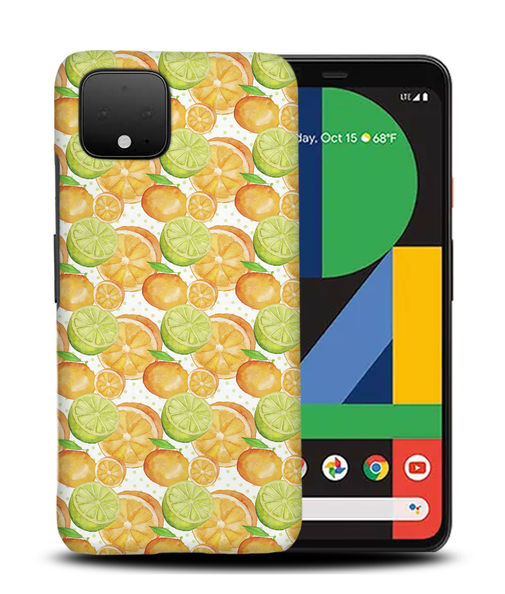 CASE COVER FOR GOOGLE PIXEL|ORANGE FRUIT LEMON PATTERN - Picture 5 of 11