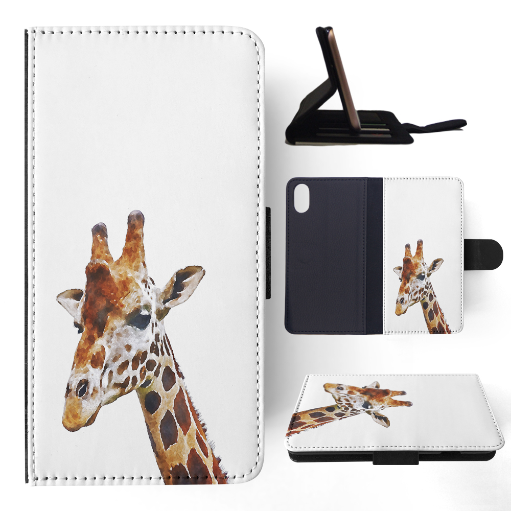 FLIP CASE FOR APPLE IPHONE|WATERCOLOR GIRAFFE 2 - Picture 114 of 193