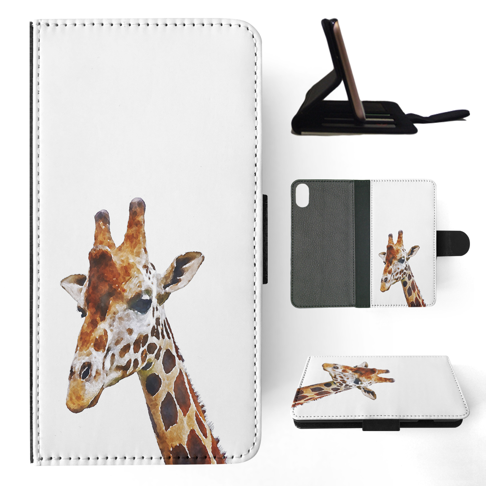 FLIP CASE FOR APPLE IPHONE|WATERCOLOR GIRAFFE 2 - Picture 119 of 193