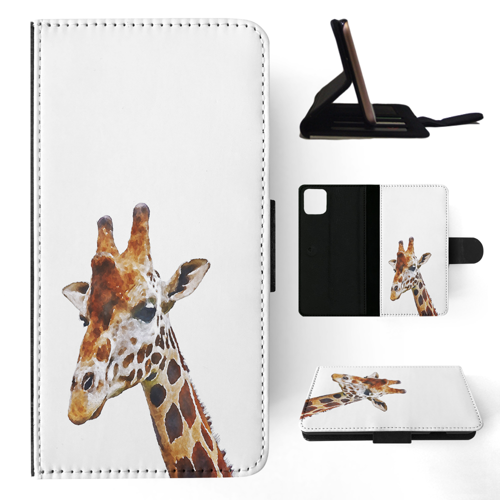 FLIP CASE FOR APPLE IPHONE|WATERCOLOR GIRAFFE 2 - Picture 94 of 193