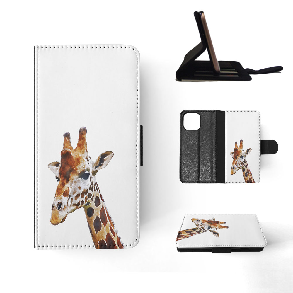 FLIP CASE FOR APPLE IPHONE|WATERCOLOR GIRAFFE 2 - Picture 81 of 193