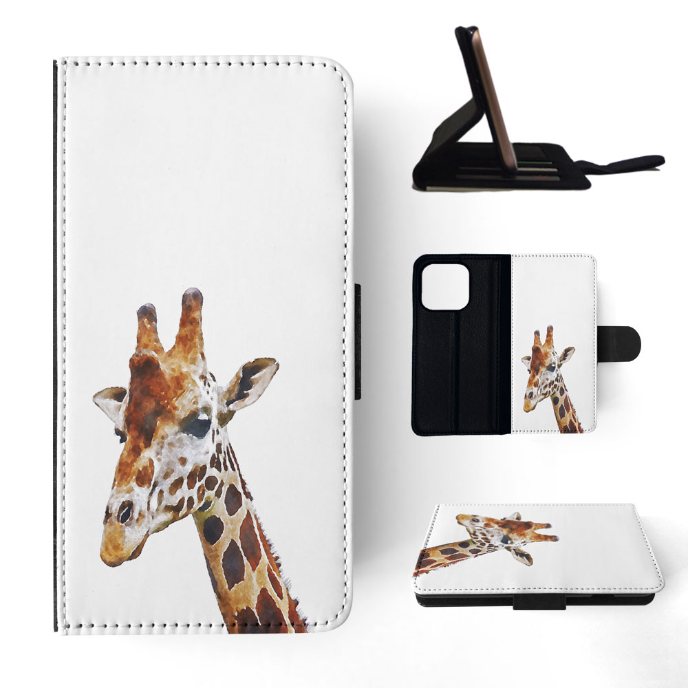FLIP CASE FOR APPLE IPHONE|WATERCOLOR GIRAFFE 2 - Picture 71 of 193
