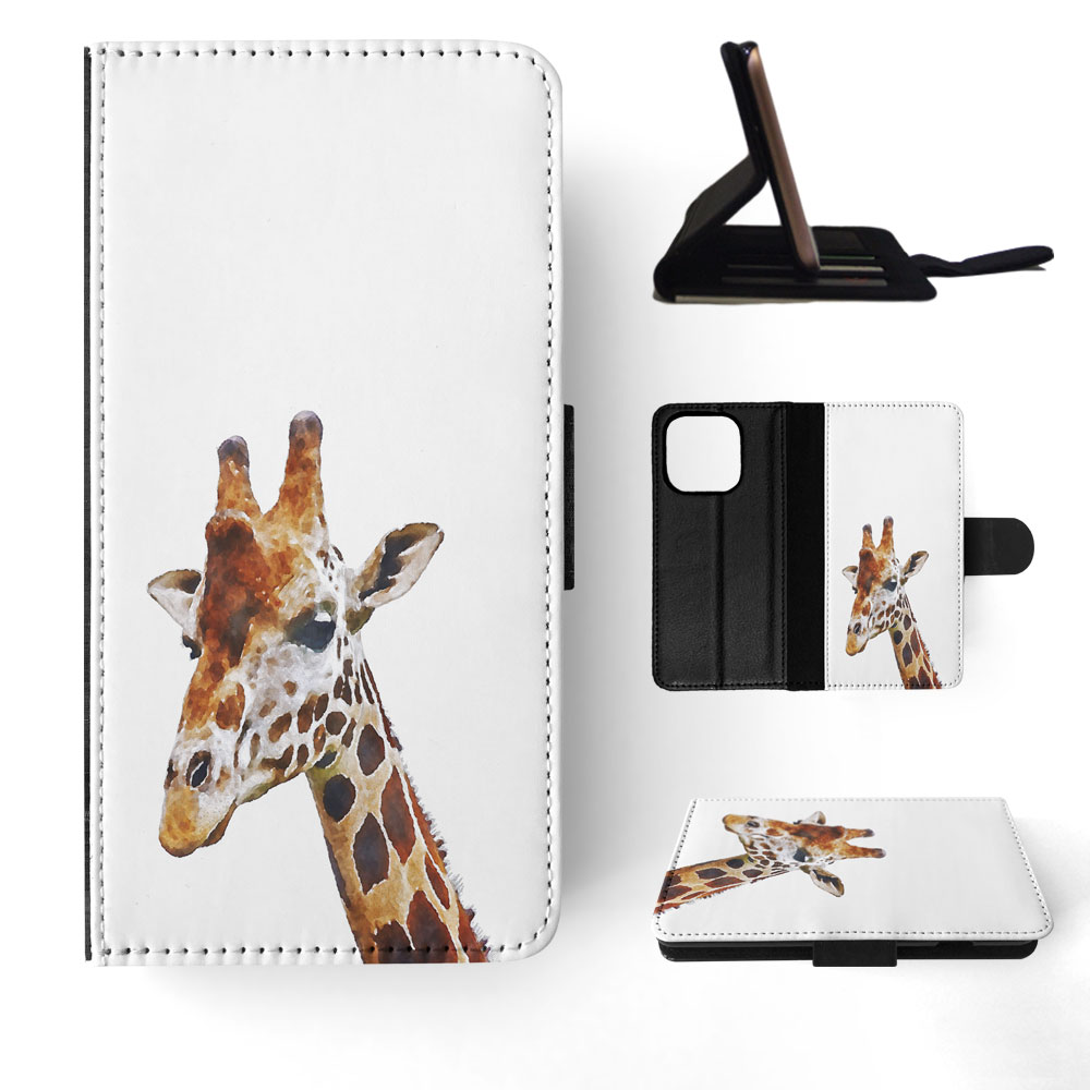 FLIP CASE FOR APPLE IPHONE|WATERCOLOR GIRAFFE 2 - Picture 51 of 193