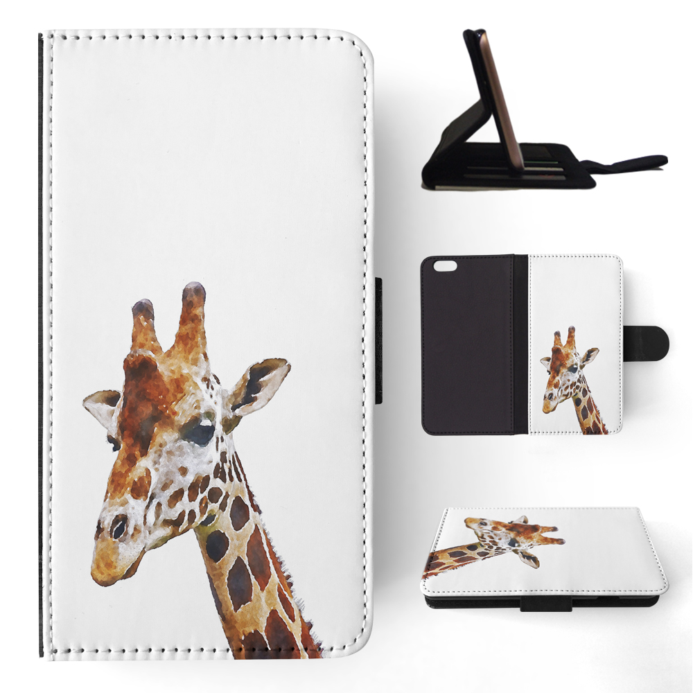 FLIP CASE FOR APPLE IPHONE|WATERCOLOR GIRAFFE 2 - Picture 149 of 193