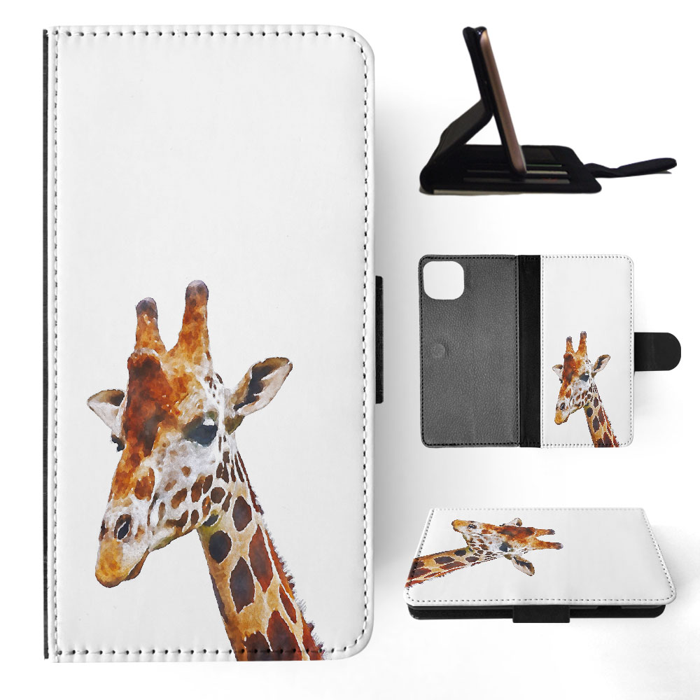 FLIP CASE FOR APPLE IPHONE|WATERCOLOR GIRAFFE 2 - Picture 36 of 193