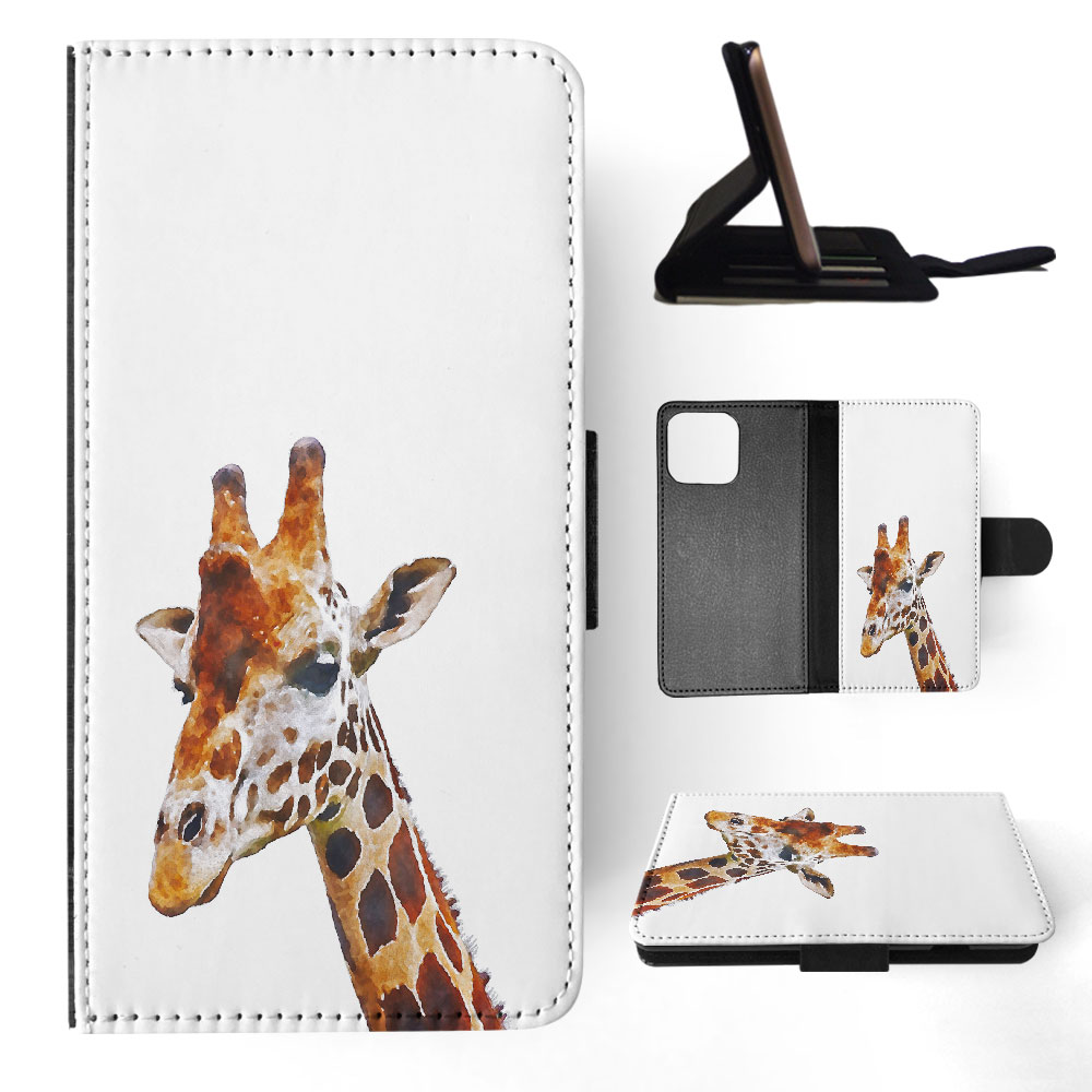 FLIP CASE FOR APPLE IPHONE|WATERCOLOR GIRAFFE 2 - Picture 26 of 193