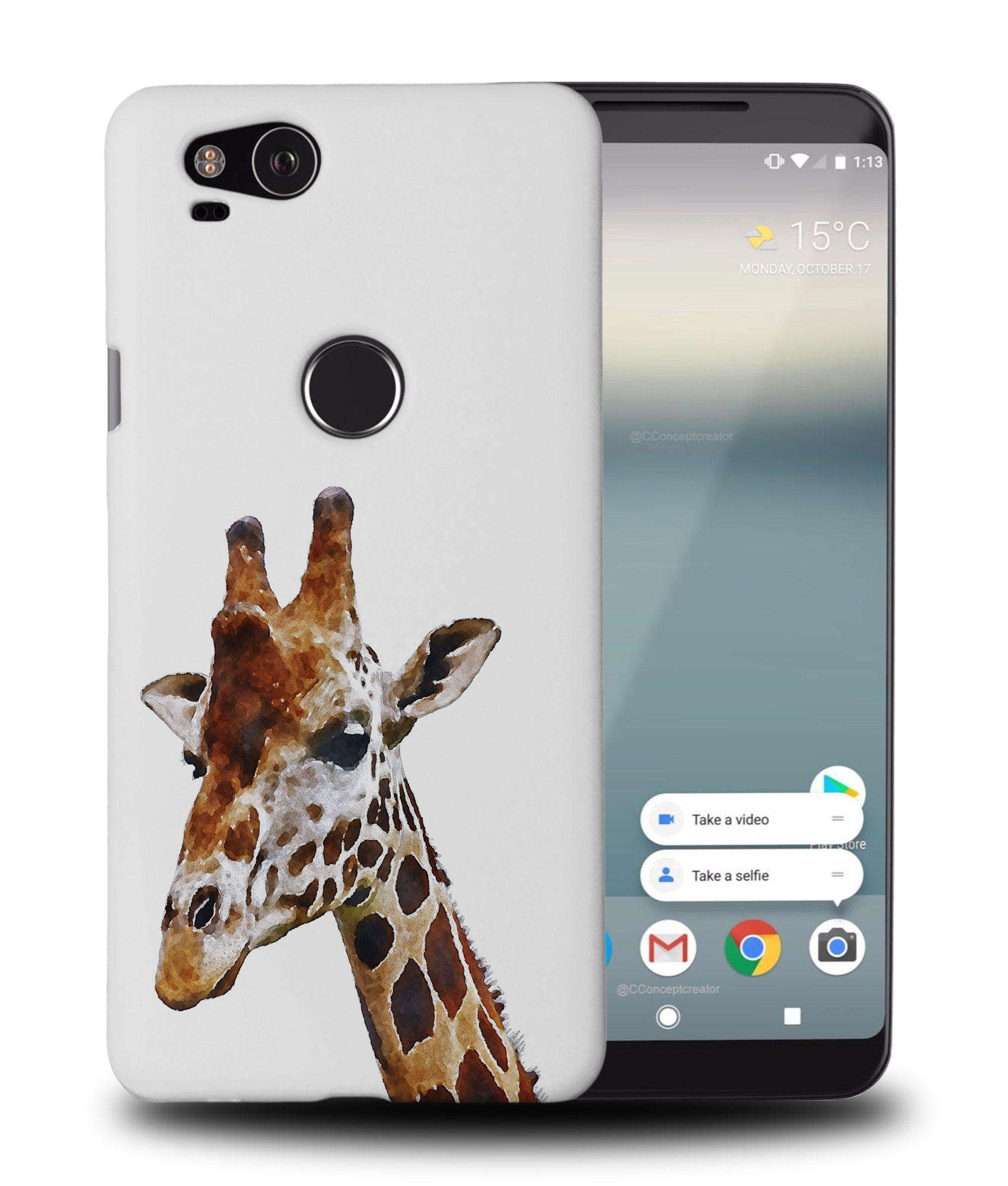 CASE COVER FOR GOOGLE PIXEL|WATERCOLOR GIRAFFE 2 - 第 9/11 張圖片