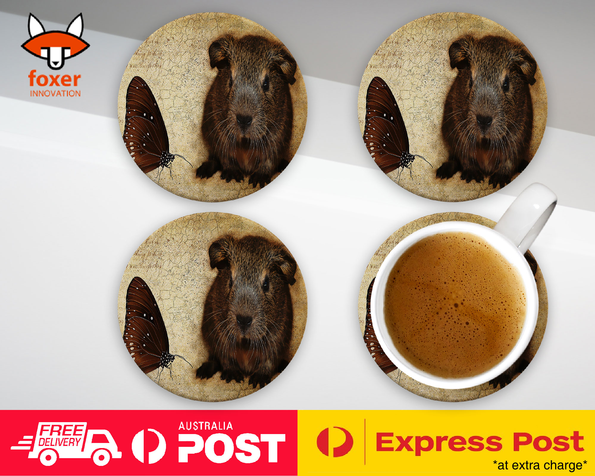 COASTER COFFEE DRINKING MAT|GUINEA PIGS 3