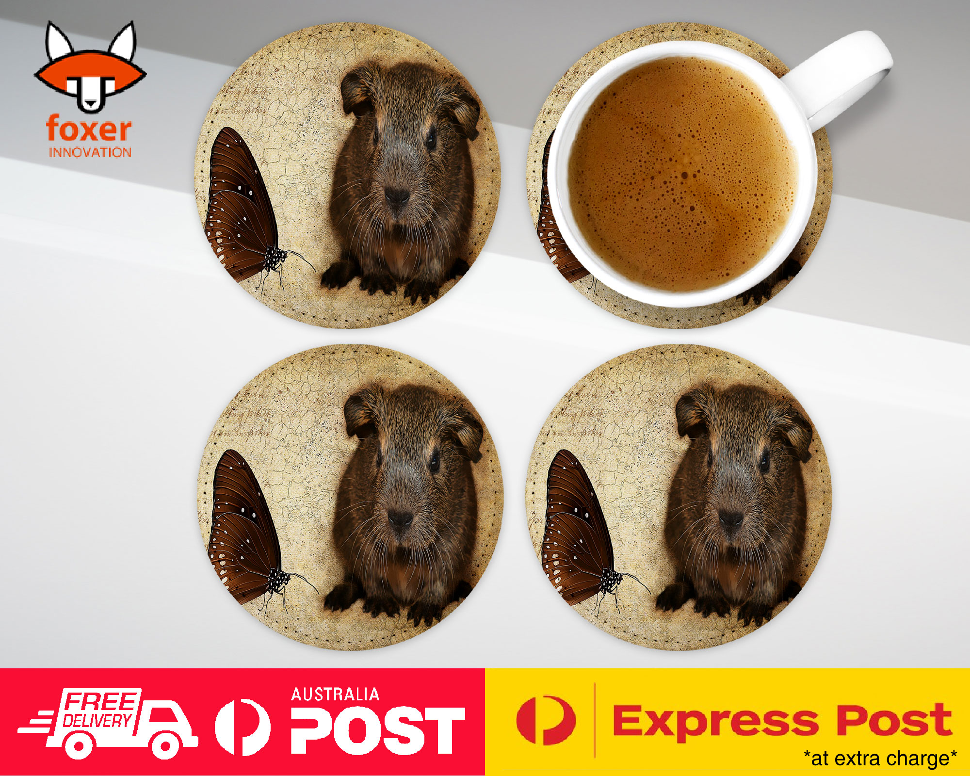 COASTER COFFEE DRINKING MAT|GUINEA PIGS 3
