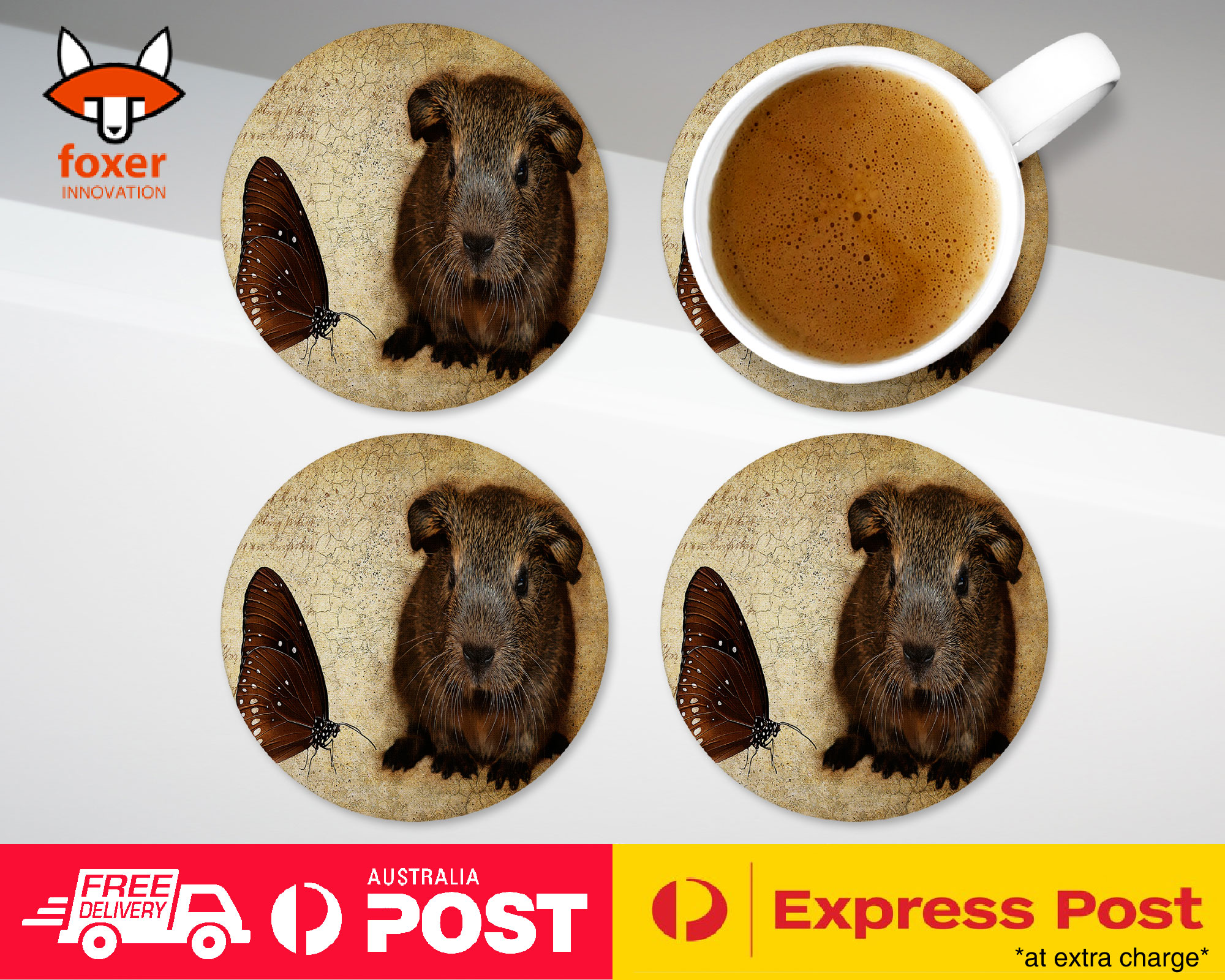 COASTER COFFEE DRINKING MAT|GUINEA PIGS 3