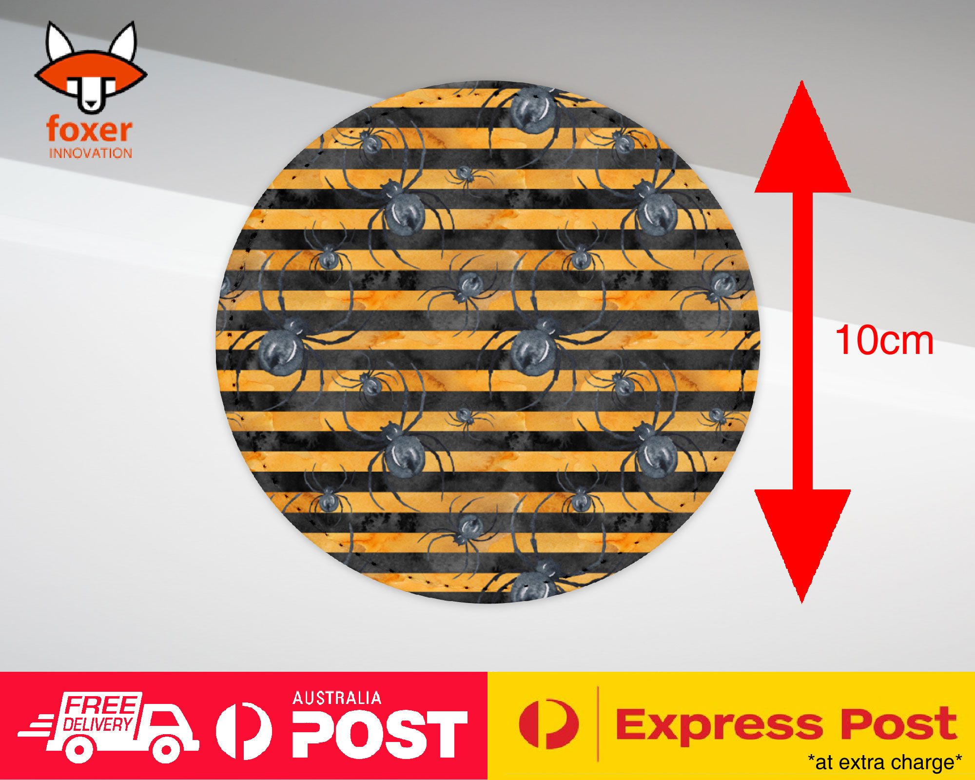 COASTER COFFEE DRINKING MAT|HALLOWEEN SPIDER PATTERN