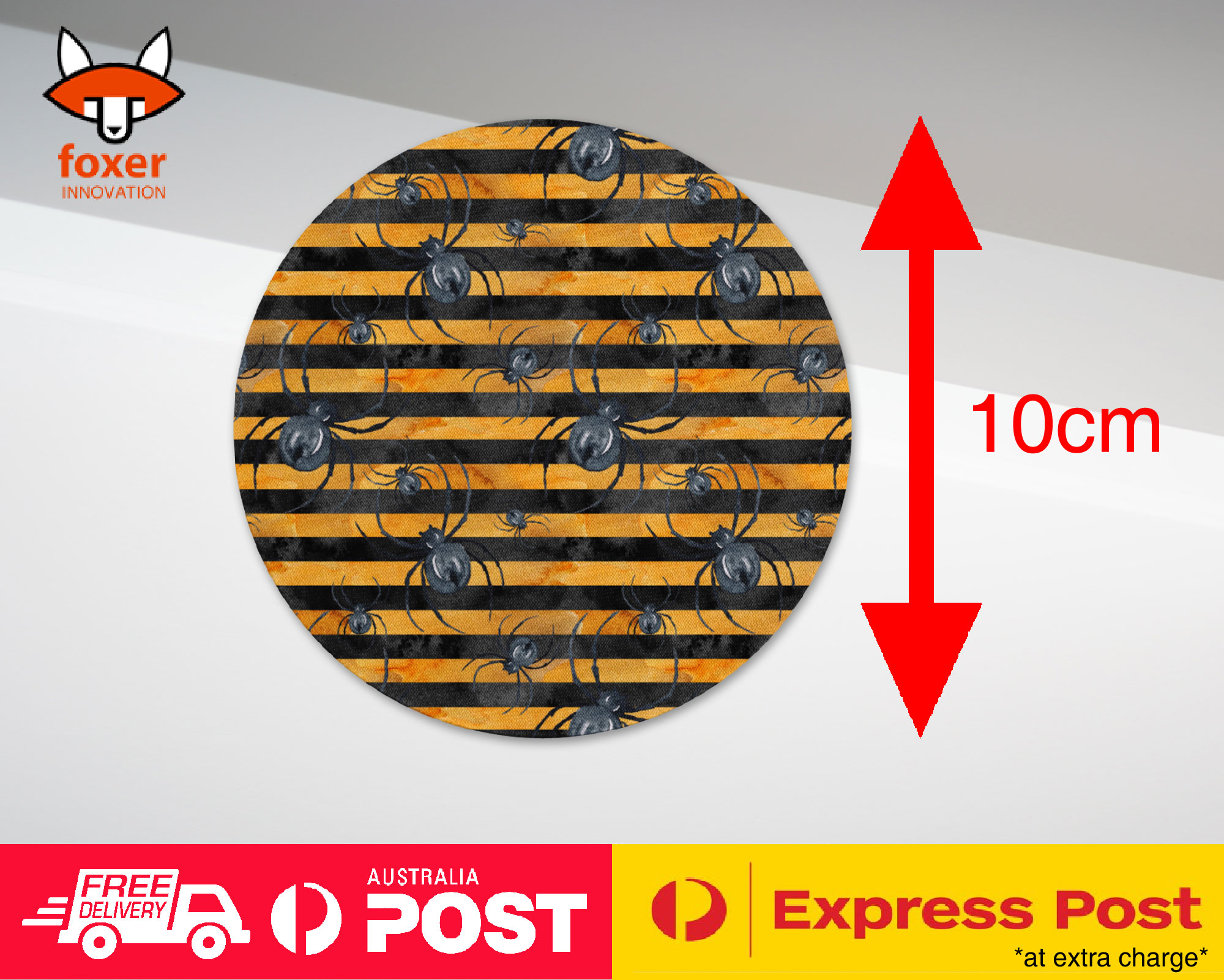 COASTER COFFEE DRINKING MAT|HALLOWEEN SPIDER PATTERN