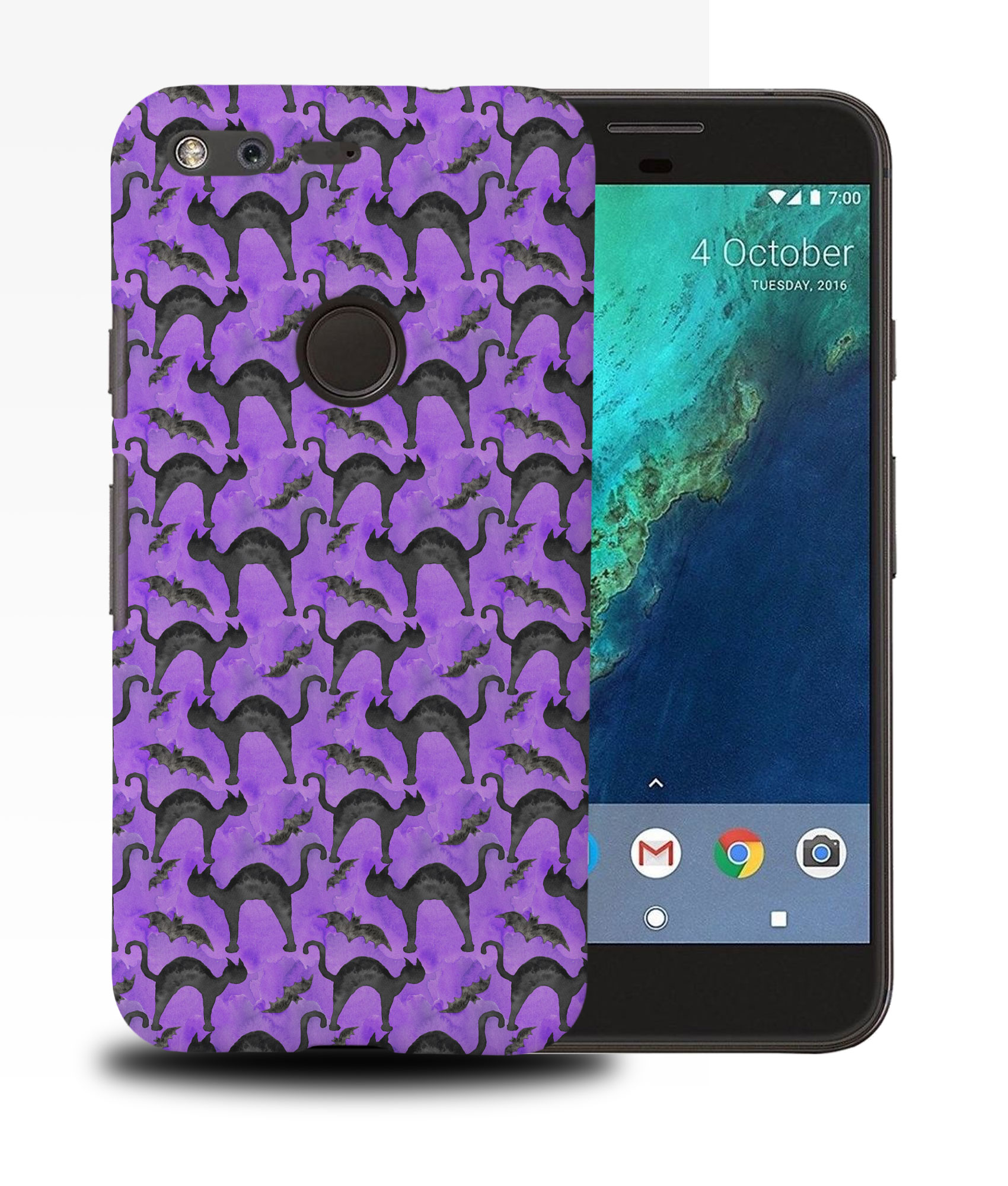 CASE COVER FOR GOOGLE PIXEL|HALLOWEEN BLACK CAT PATTERN - 第 11/11 張圖片