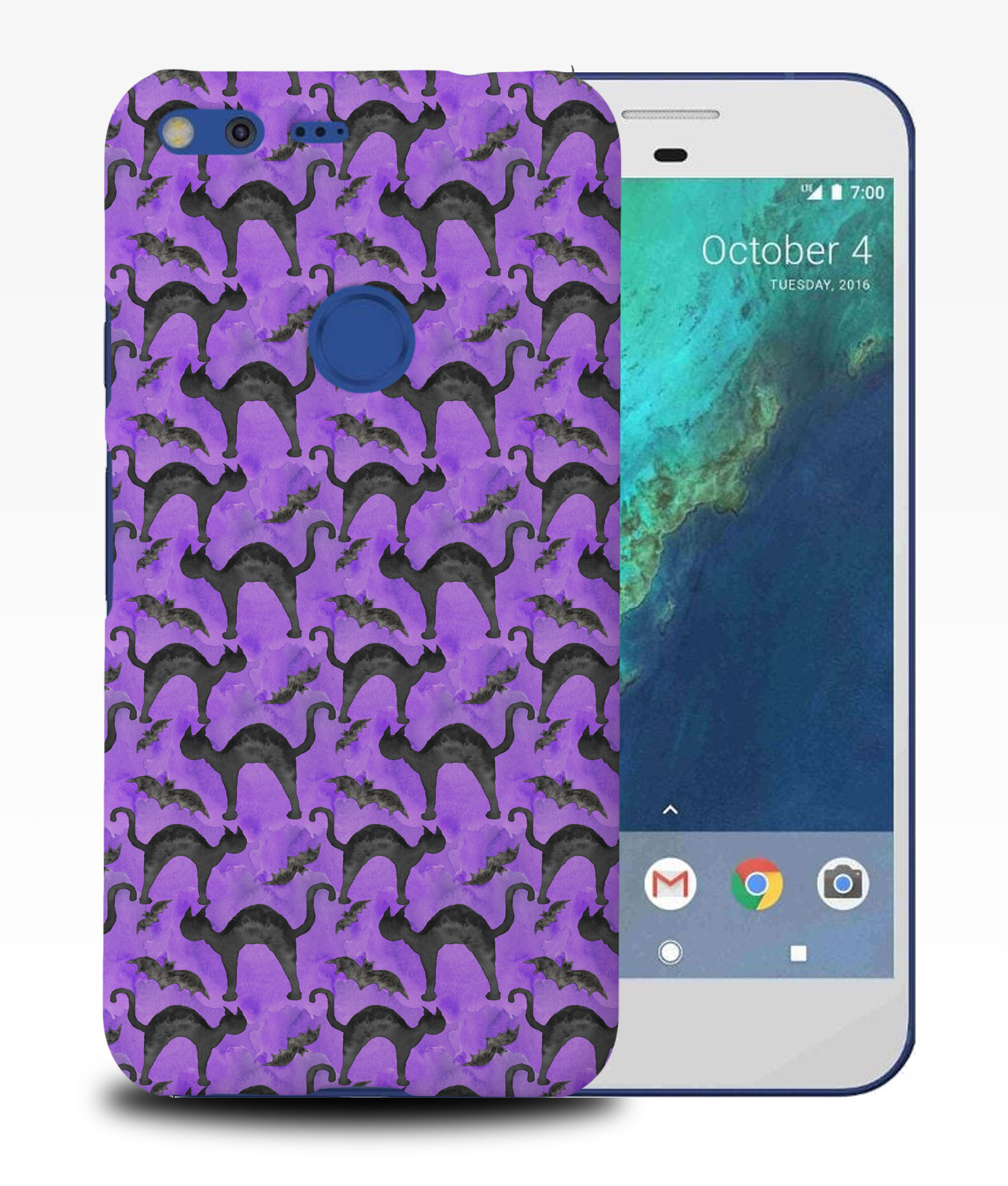 CASE COVER FOR GOOGLE PIXEL|HALLOWEEN BLACK CAT PATTERN - 第 10/11 張圖片
