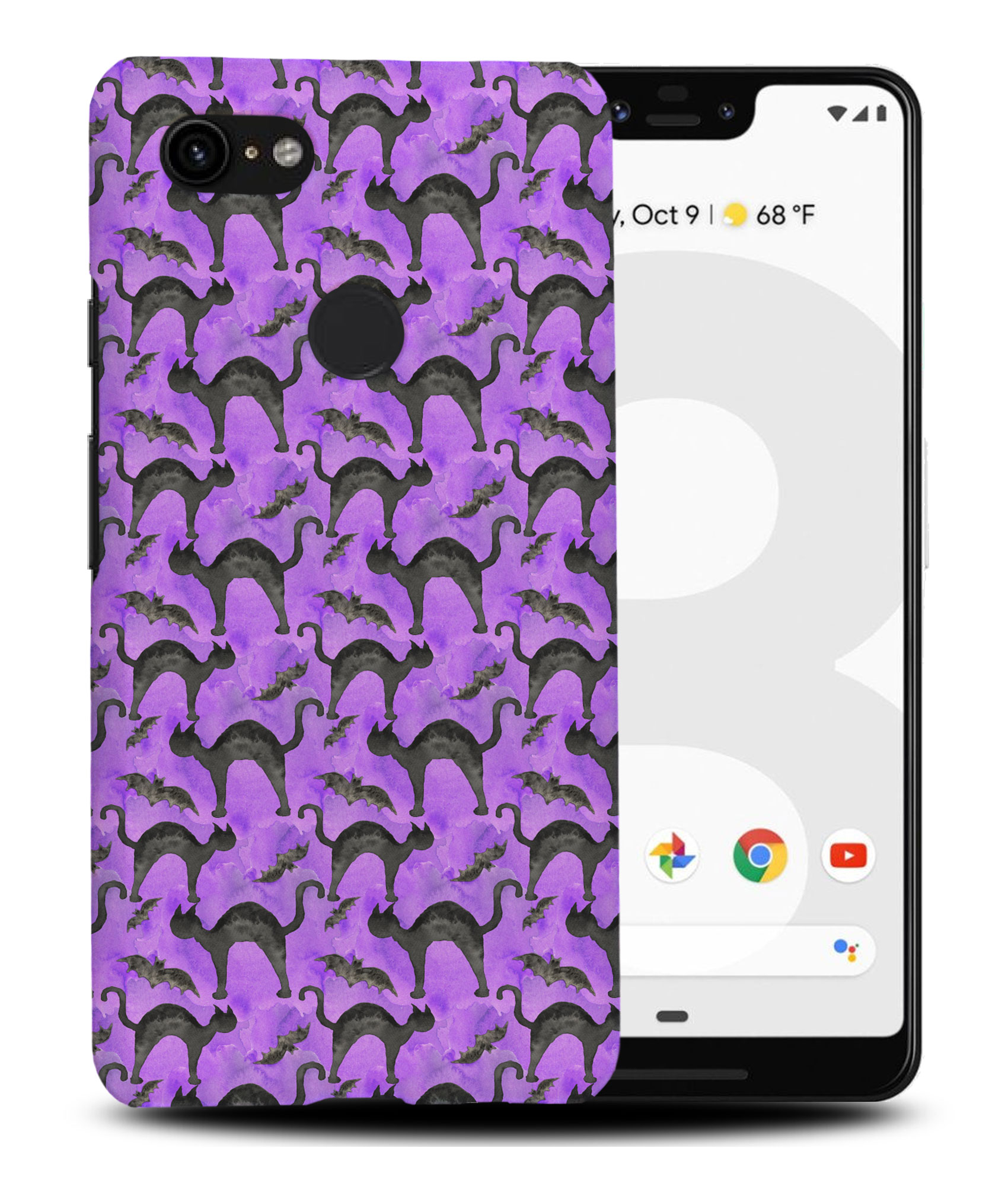 CASE COVER FOR GOOGLE PIXEL|HALLOWEEN BLACK CAT PATTERN - 第 6/11 張圖片