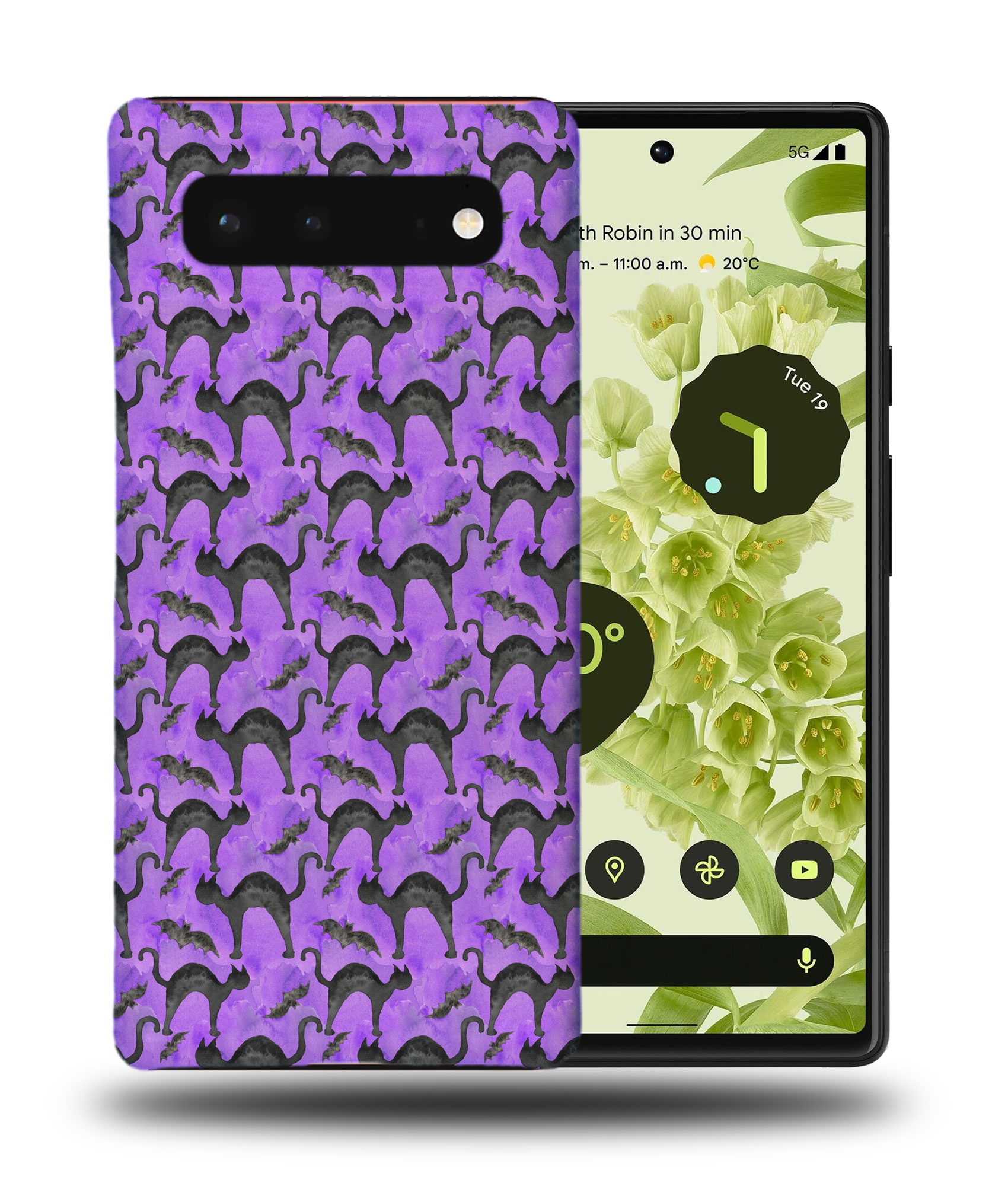 CASE COVER FOR GOOGLE PIXEL|HALLOWEEN BLACK CAT PATTERN - 第 3/11 張圖片