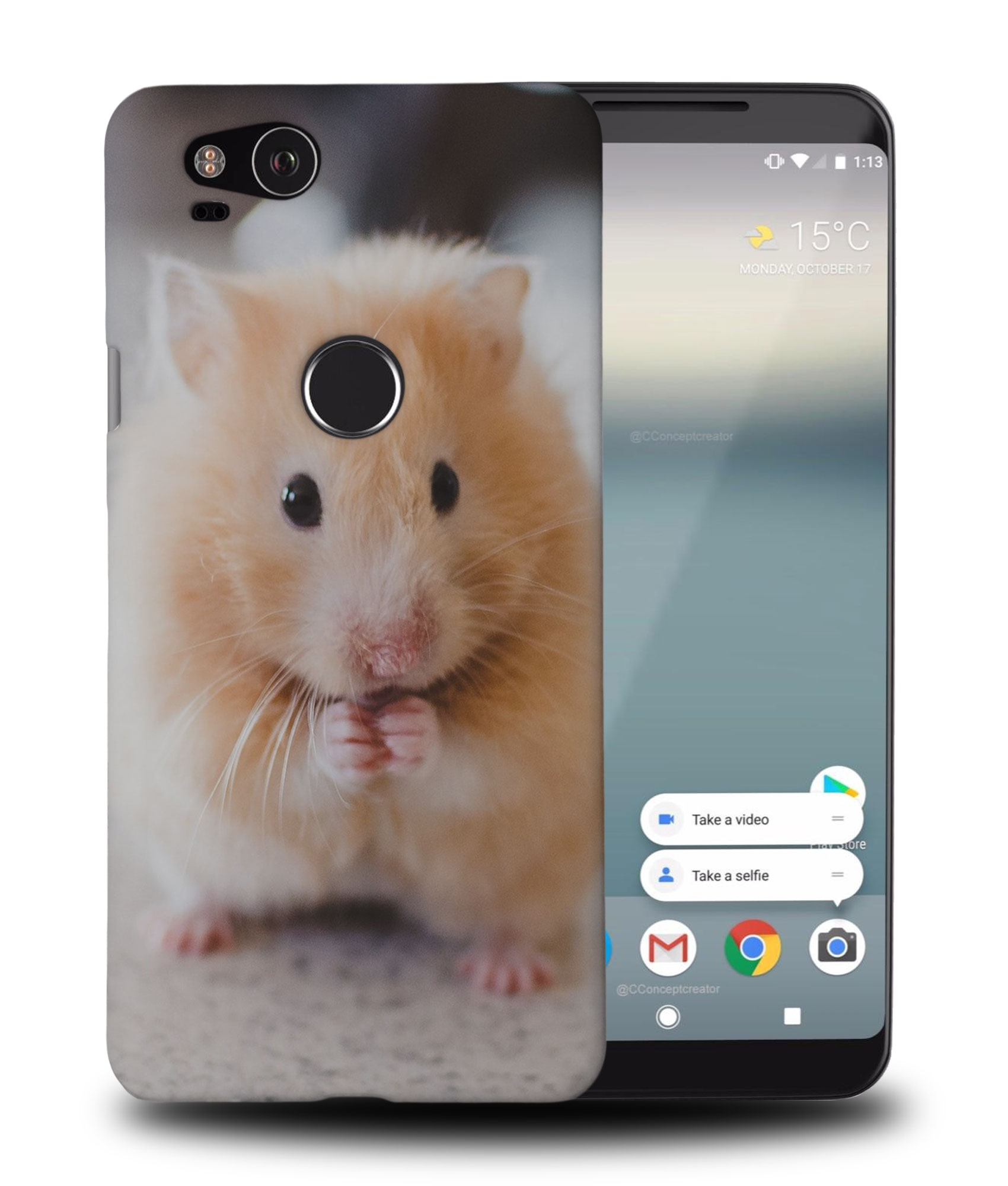 CASE COVER FOR GOOGLE PIXEL|CUTE HAMSTER 4 - Imagen 9 de 11