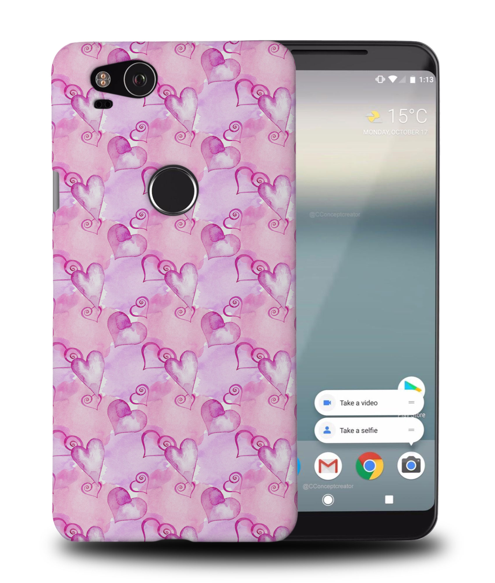 CASE COVER FOR GOOGLE PIXEL|LOVE HEART VALENTINE PATTERN 4 - Picture 9 of 11