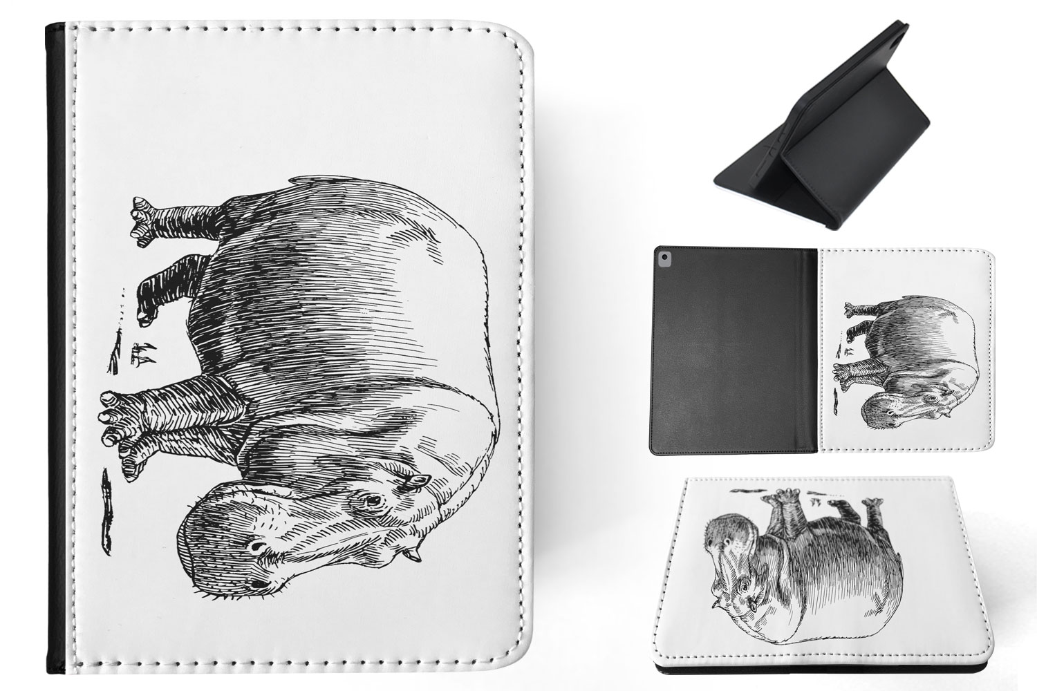FUNDA FUNDA PARA APPLE IPAD|SKETCH HIPOPÓTAMO HIPOPÓTAMO - Imagen 21 de 55