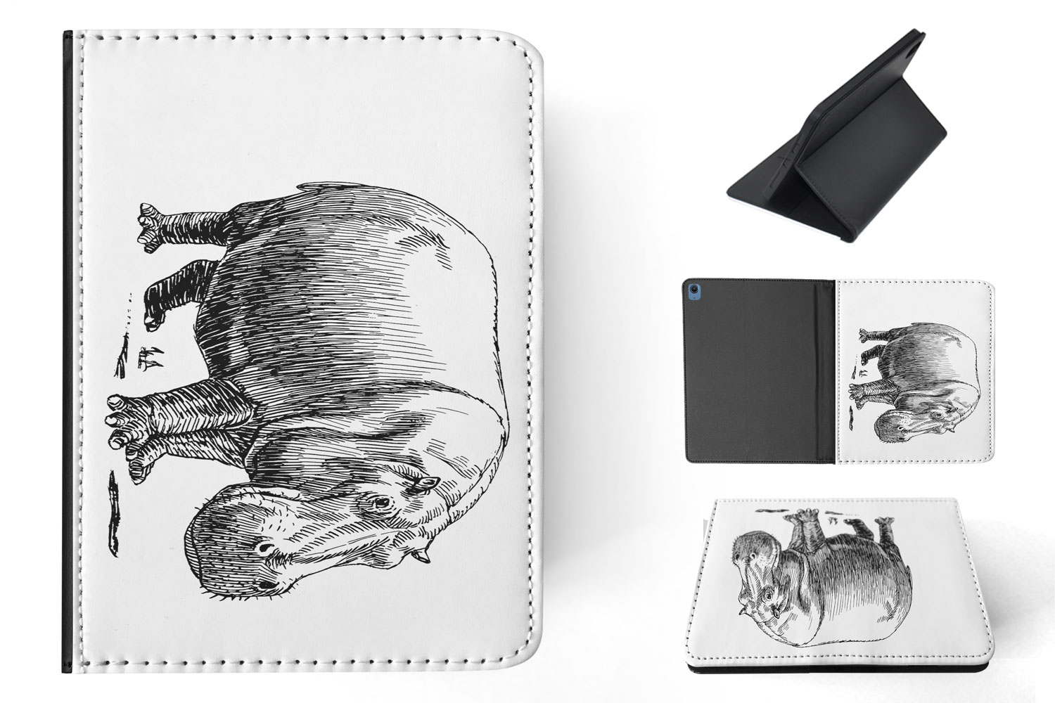 FUNDA FUNDA PARA APPLE IPAD|SKETCH HIPOPÓTAMO HIPOPÓTAMO - Imagen 11 de 55