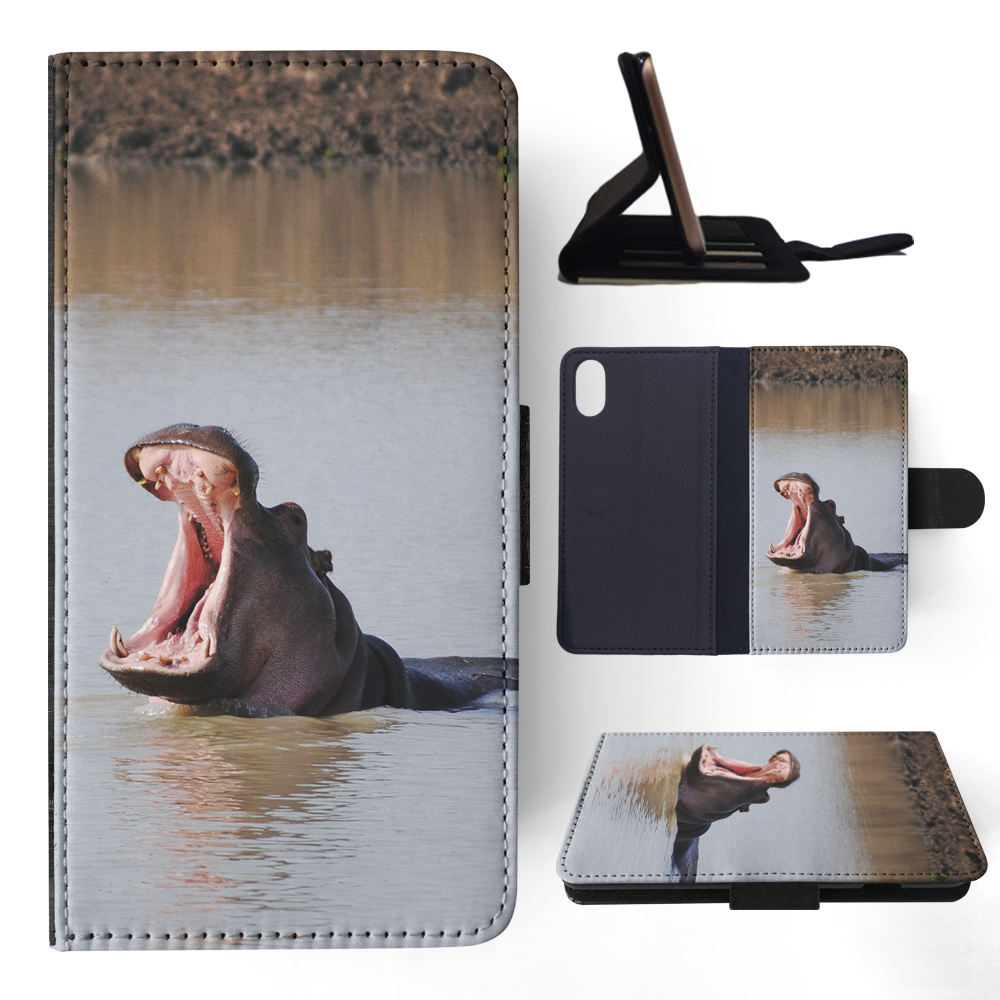 FLIP CASE FOR APPLE IPHONE|HIPPO HIPPOPOTAMUS 8 - Picture 114 of 193