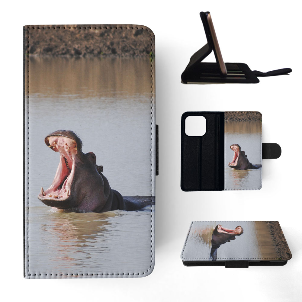 FLIP CASE FOR APPLE IPHONE|HIPPO HIPPOPOTAMUS 8 - Picture 71 of 193