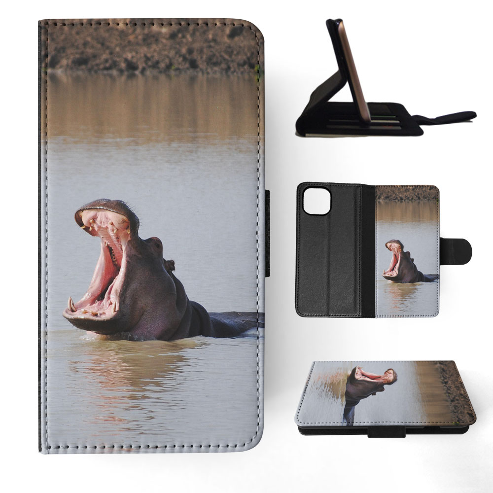 FLIP CASE FOR APPLE IPHONE|HIPPO HIPPOPOTAMUS 8 - Picture 56 of 193