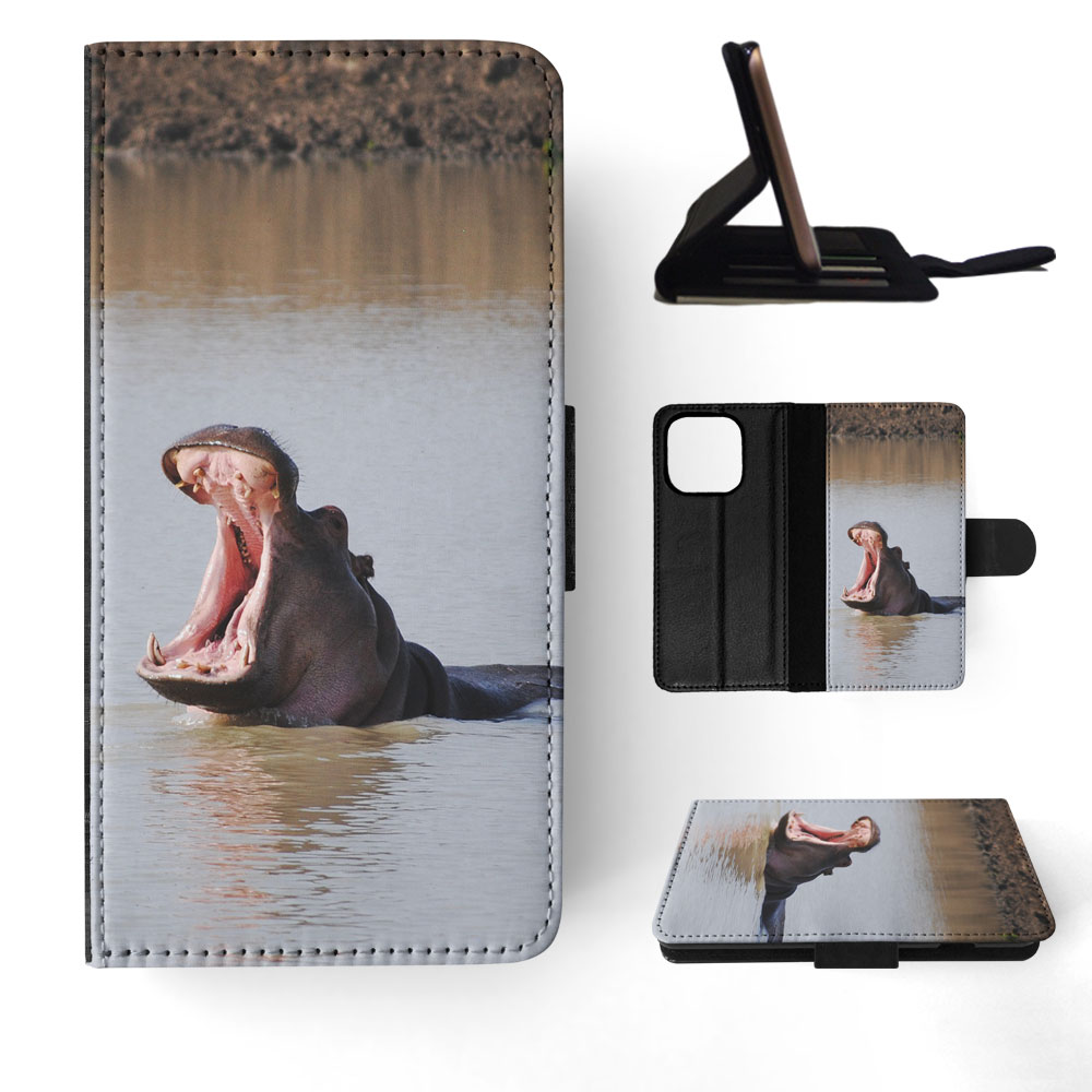 FLIP CASE FOR APPLE IPHONE|HIPPO HIPPOPOTAMUS 8 - Picture 51 of 193