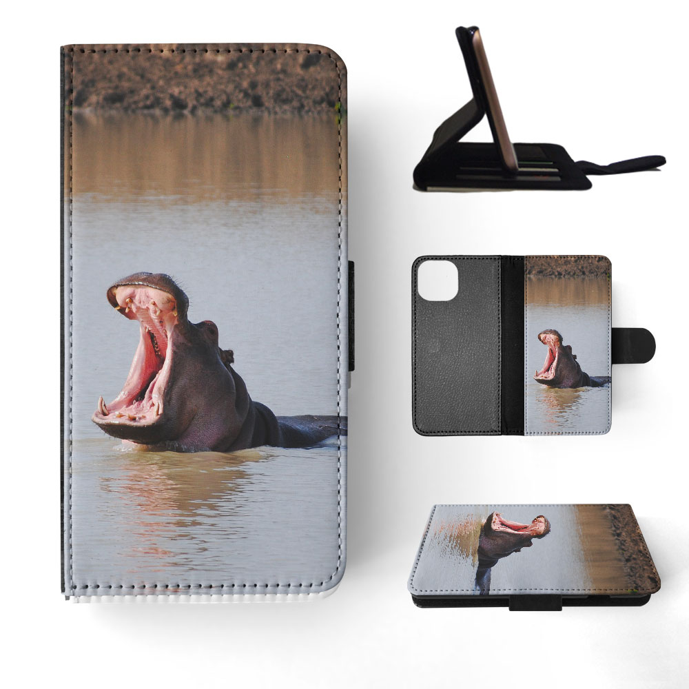 FLIP CASE FOR APPLE IPHONE|HIPPO HIPPOPOTAMUS 8 - Picture 41 of 193