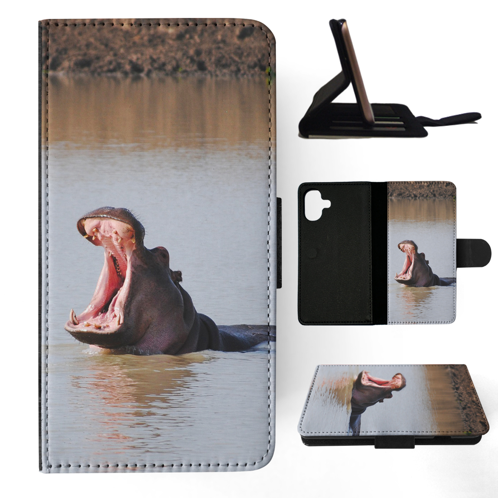 FLIP CASE FOR APPLE IPHONE|HIPPO HIPPOPOTAMUS 8 - Picture 16 of 193