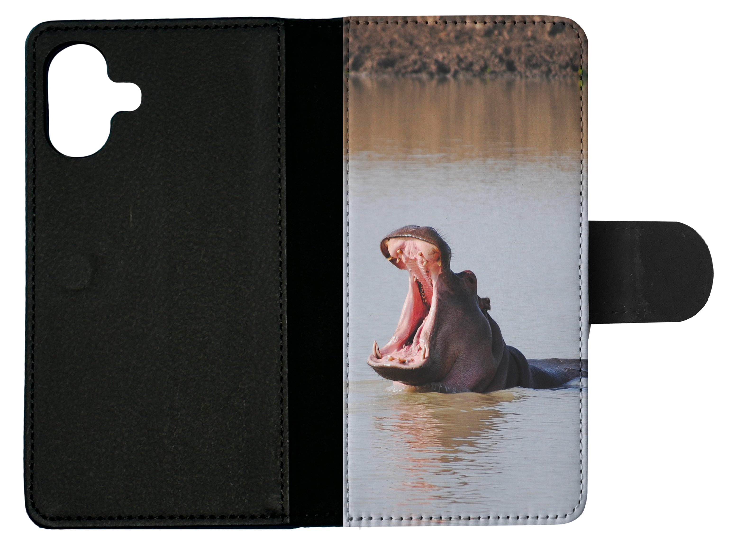 FLIP CASE FOR APPLE IPHONE|HIPPO HIPPOPOTAMUS 8 - Picture 19 of 193