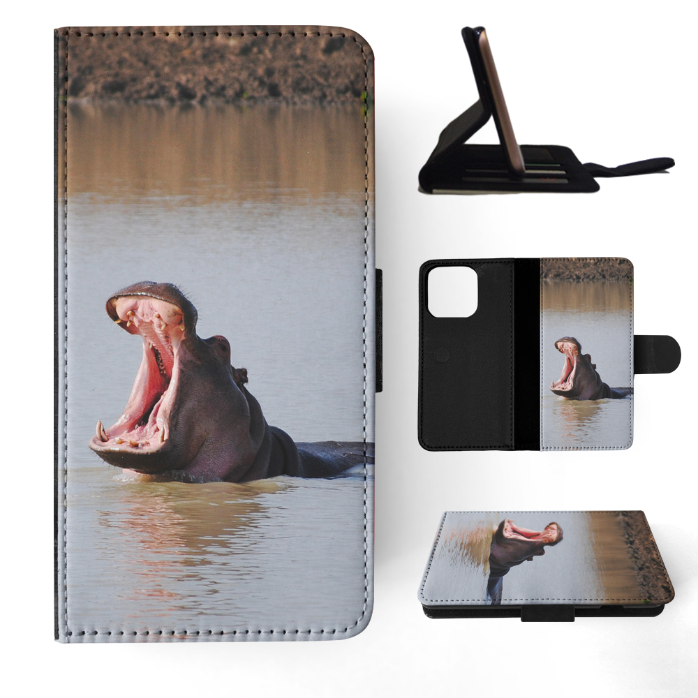FLIP CASE FOR APPLE IPHONE|HIPPO HIPPOPOTAMUS 8 - Picture 11 of 193