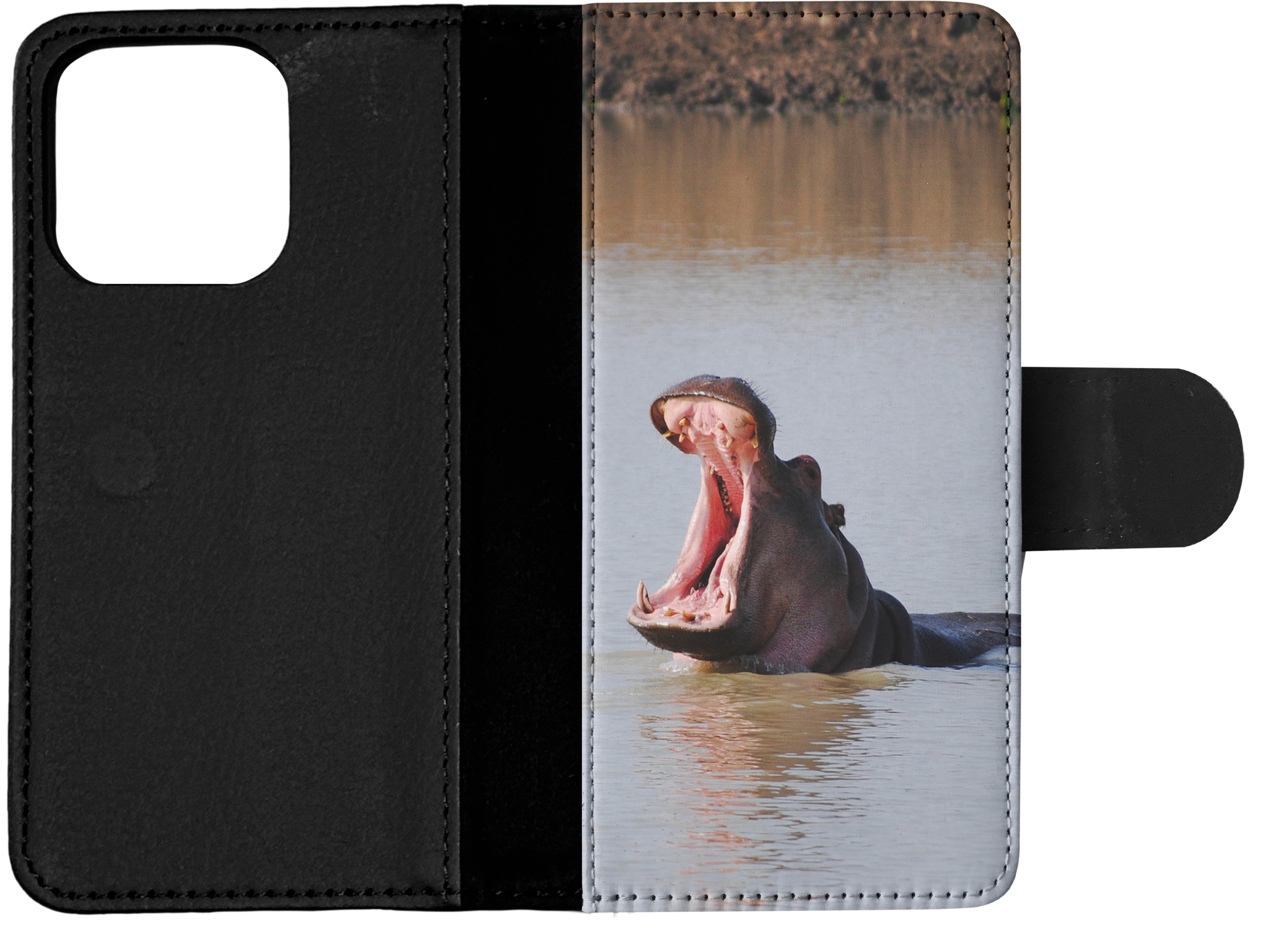 FLIP CASE FOR APPLE IPHONE|HIPPO HIPPOPOTAMUS 8 - Picture 14 of 193