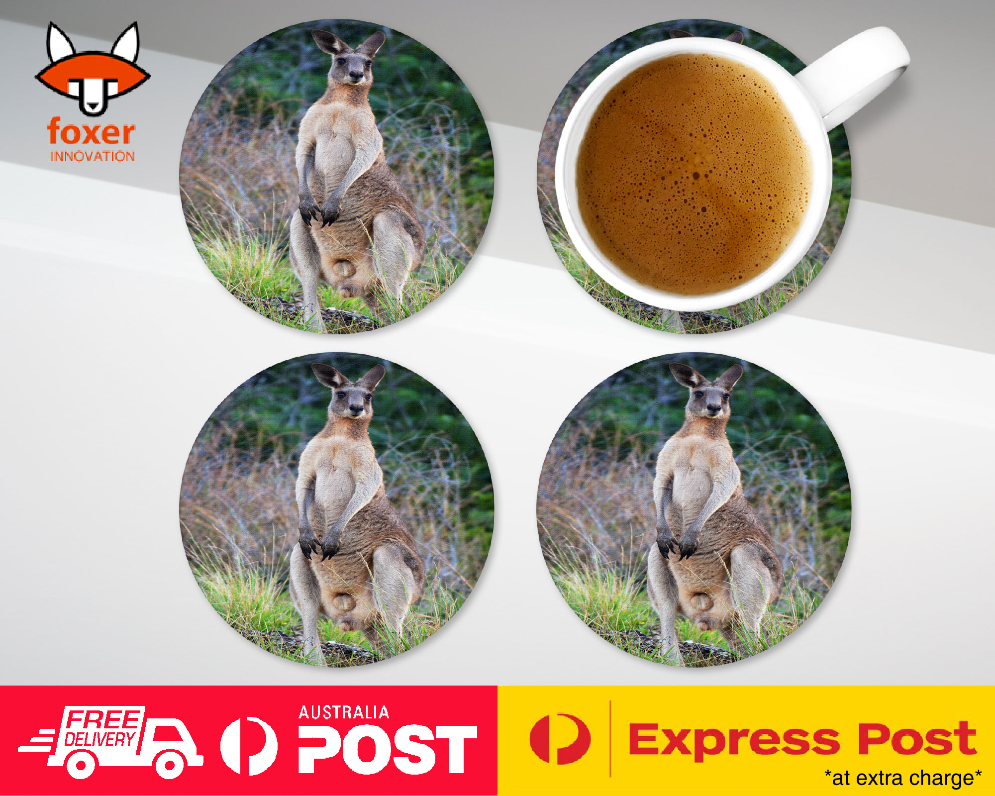 COASTER COFFEE DRINKING MAT|KANGAROO JOEY 1
