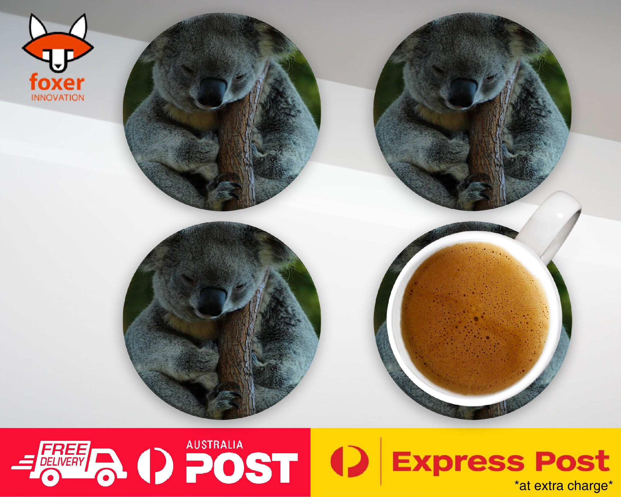COASTER COFFEE DRINKING MAT|KOALA MARSUPIAL 9