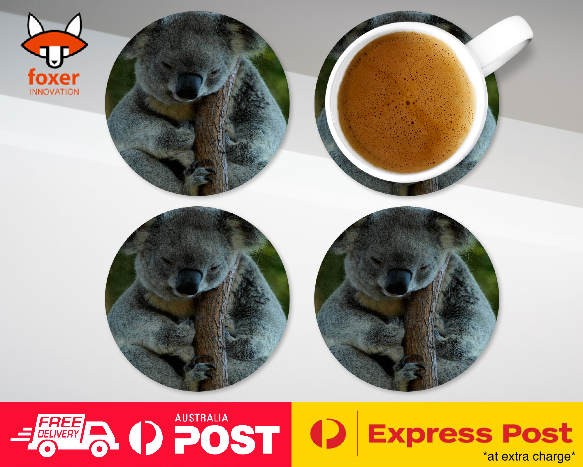 COASTER COFFEE DRINKING MAT|KOALA MARSUPIAL 9
