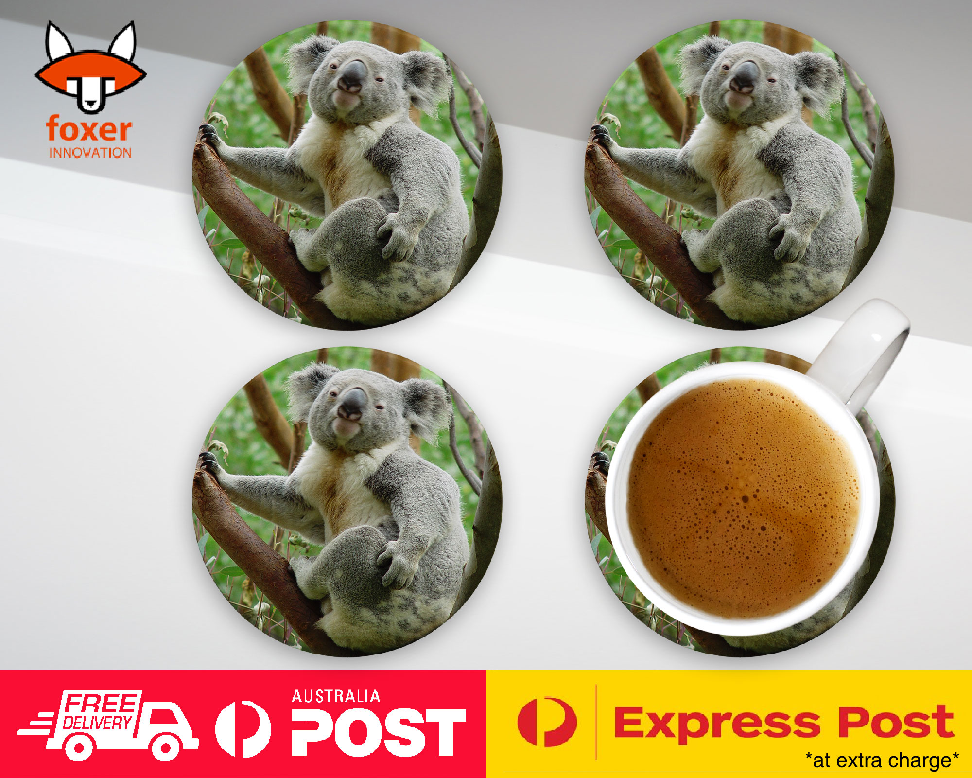 COASTER COFFEE DRINKING MAT|KOALA MARSUPIAL 19