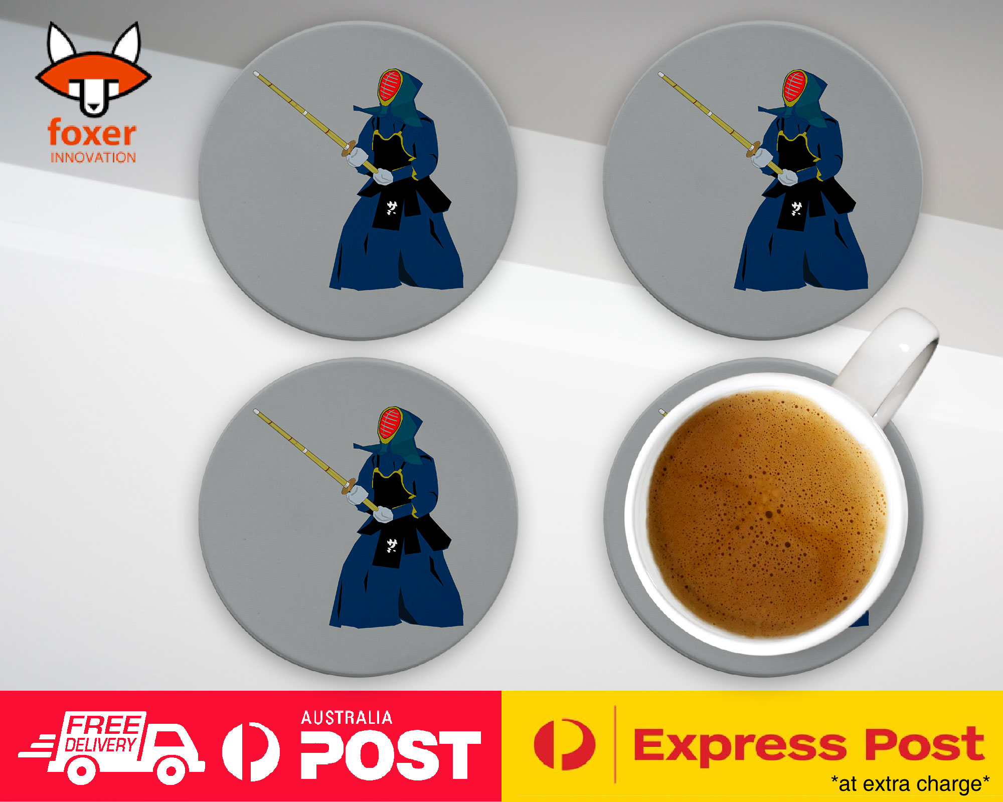 COASTER COFFEE DRINKING MAT|MARTIAL ARTS KENDO 2