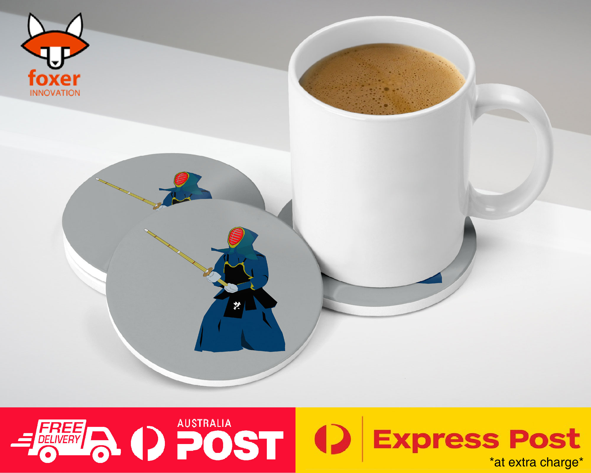 COASTER COFFEE DRINKING MAT|MARTIAL ARTS KENDO 2