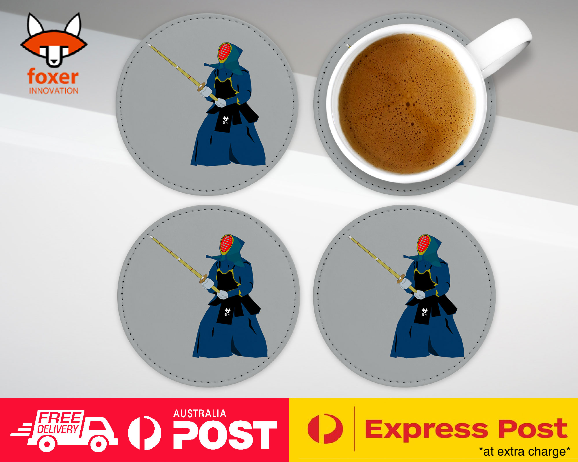 COASTER COFFEE DRINKING MAT|MARTIAL ARTS KENDO 2