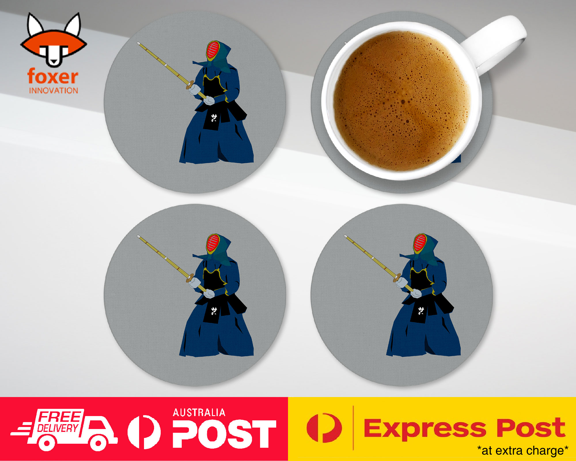 COASTER COFFEE DRINKING MAT|MARTIAL ARTS KENDO 2