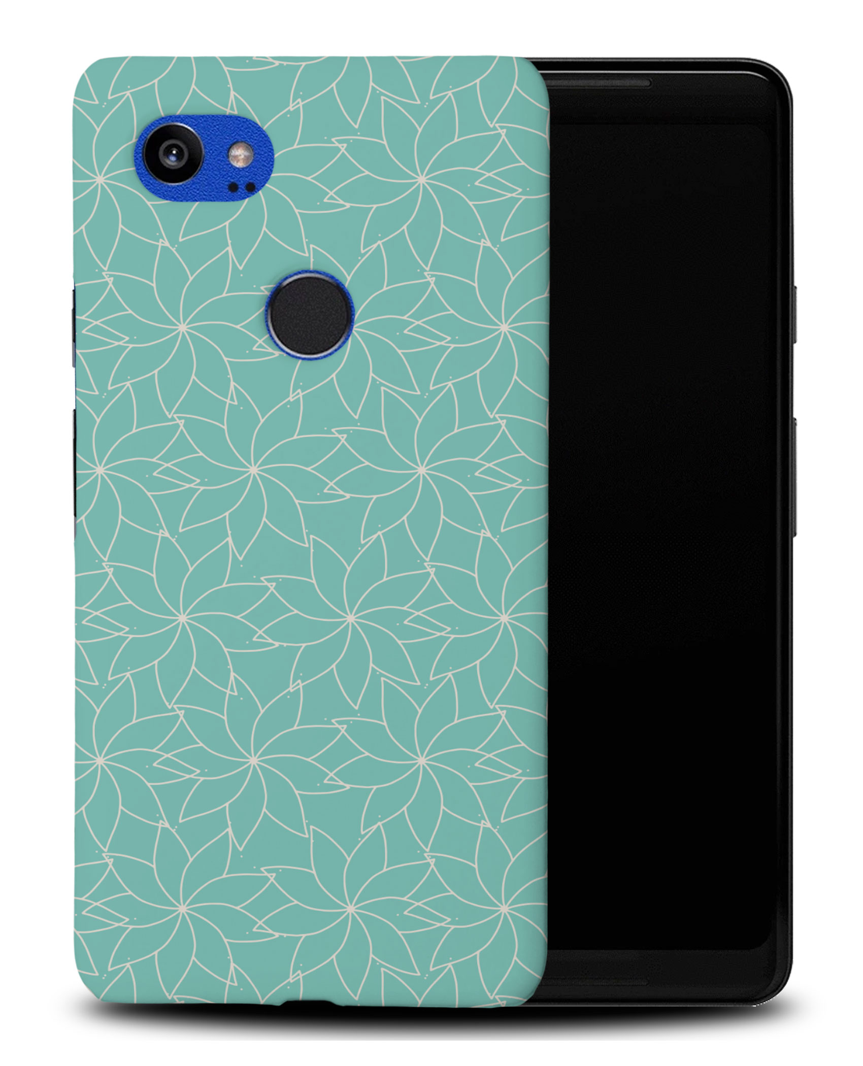 CASE COVER FOR GOOGLE PIXEL|TEAL FLORAL MANDALA PATTERN 2 - Picture 8 of 11
