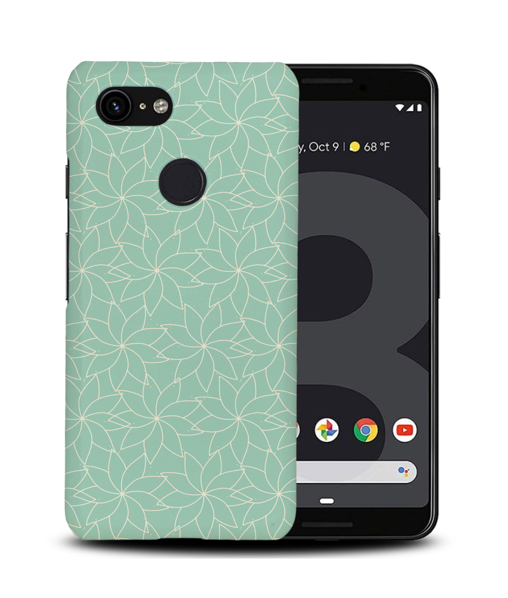 CASE COVER FOR GOOGLE PIXEL|TEAL FLORAL MANDALA PATTERN 2 - Picture 7 of 11