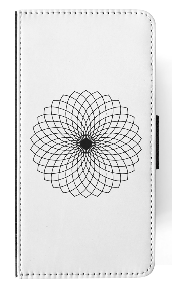 FLIP CASE FOR APPLE IPHONE|BLACK & WHITE FLORAL MANDALA 9 - Imagen 115 de 193