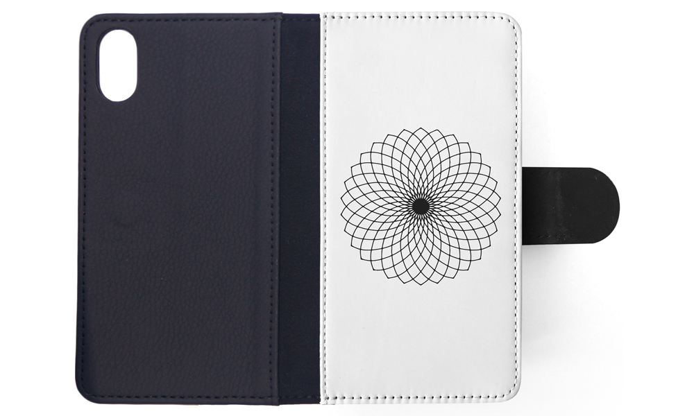 FLIP CASE FOR APPLE IPHONE|BLACK & WHITE FLORAL MANDALA 9 - Imagen 117 de 193