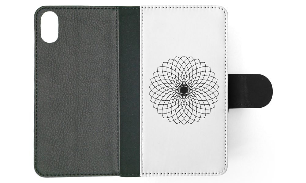 FLIP CASE FOR APPLE IPHONE|BLACK & WHITE FLORAL MANDALA 9 - Imagen 122 de 193