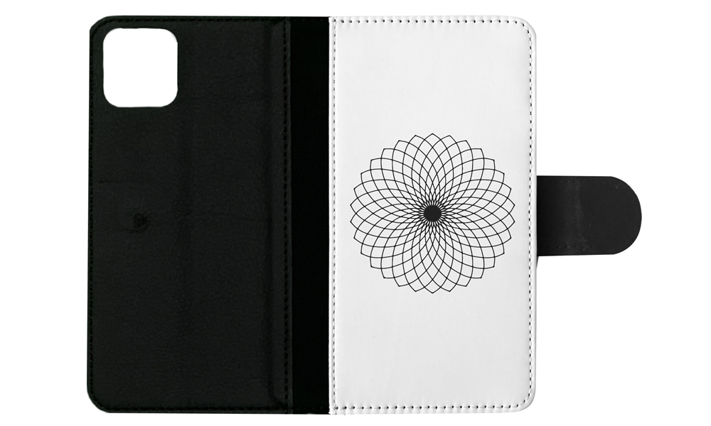 FLIP CASE FOR APPLE IPHONE|BLACK & WHITE FLORAL MANDALA 9 - Imagen 107 de 193
