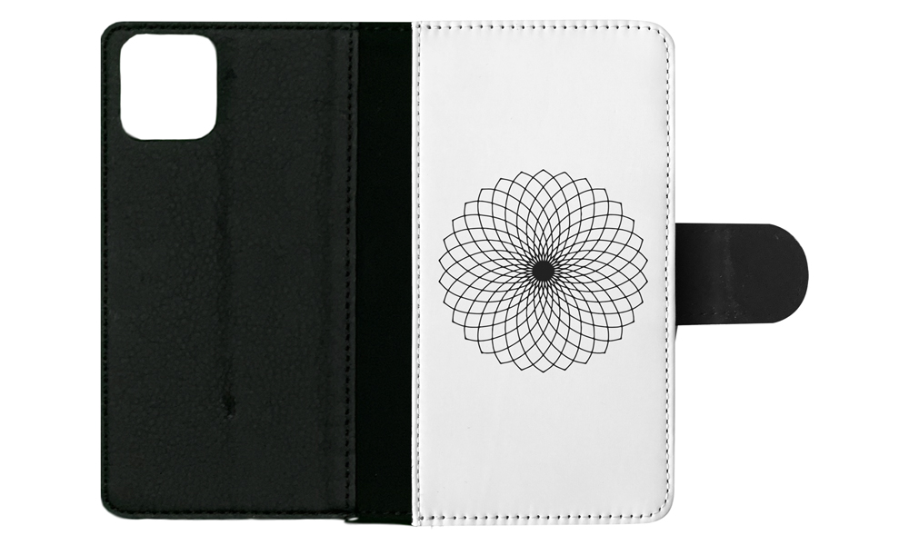 FLIP CASE FOR APPLE IPHONE|BLACK & WHITE FLORAL MANDALA 9 - Imagen 102 de 193